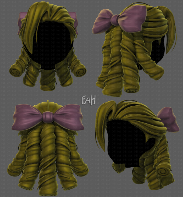 3d hair style for girl v79 Modèle 3D .c4d .max .obj .3ds .fbx .stl .blend 