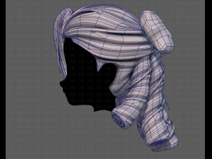 3d hair style for girl v79 Modèle 3D