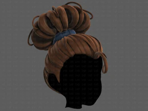 3d hair style for girl v80 3D Model