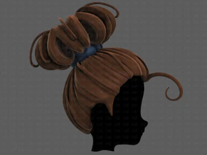 3d hair style for girl v80 3D Model