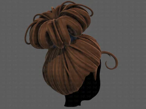3d hair style for girl v80 3D Model