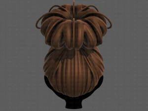 3d hair style for girl v80 3D Model