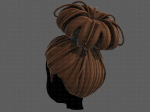3d hair style for girl v80 3D Model