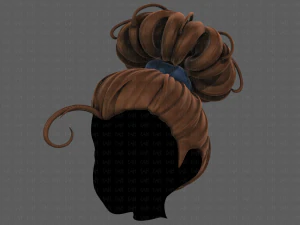 3d hair style for girl v80 3D Model