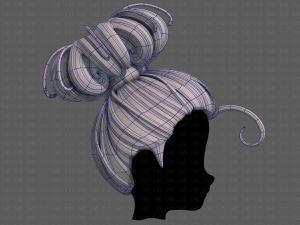 3d hair style for girl v80 Modelo 3D