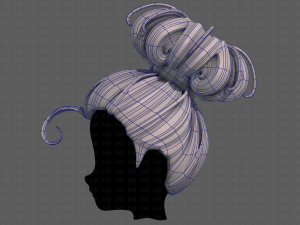 3d hair style for girl v80 Modelo 3D