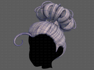 3d hair style for girl v80 Modelo 3D