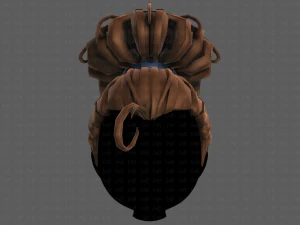 3d hair style for girl v80 3D Model