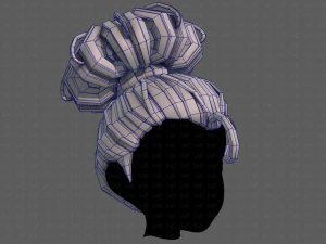 3d hair style for girl v80 3D Model