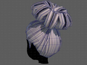 3d hair style for girl v80 3D Model
