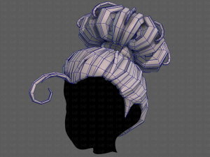 3d hair style for girl v80 Modelo 3D