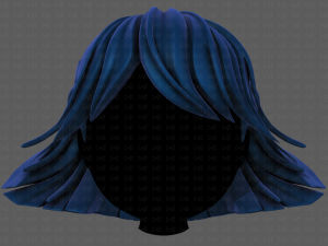 3d hair style for girl v81 3D Модель