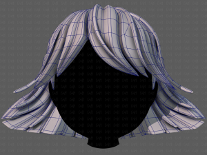 3d hair style for girl v81 3D Модель