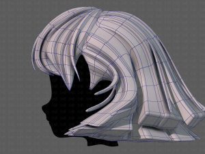 3d hair style for girl v81 3D Модель