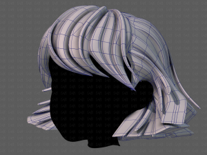 3d hair style for girl v81 3D Модель