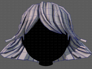 3d hair style for girl v81 3D Модель