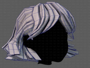 3d hair style for girl v81 3D Модель