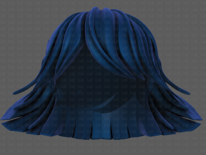 3d hair style for girl v81 3D Модель