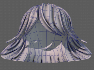 3d hair style for girl v81 3D Модель