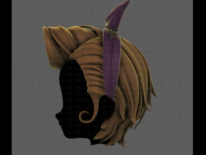 Acconciatura 3d per ragazza v82 Modello 3D