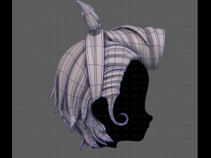 3d hair style for girl v82 Modelo 3D