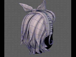 3d hair style for girl v82 Modelo 3D
