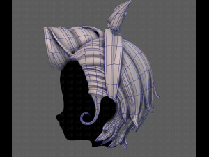 3d hair style for girl v82 Modelo 3D