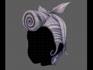 3d hair style for girl v82 Modelo 3D