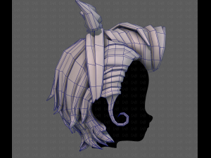 3d hair style for girl v82 Modelo 3D