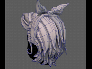 3d hair style for girl v82 Modelo 3D