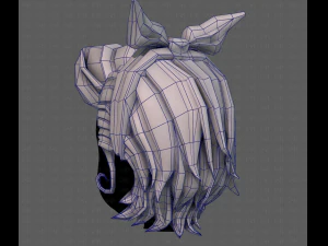 Acconciatura 3d per ragazza v82 Modello 3D
