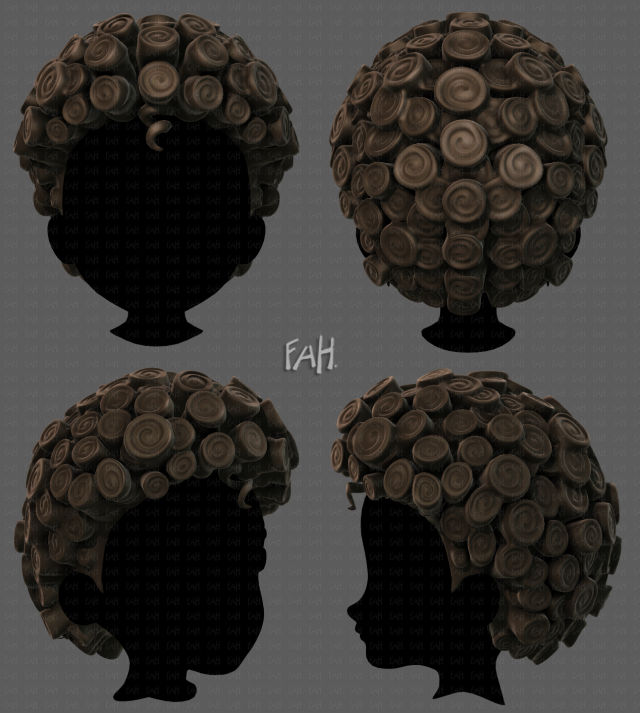 3d hair style for boy v63 3D Model .c4d .max .obj .3ds .fbx .stl .blend 
