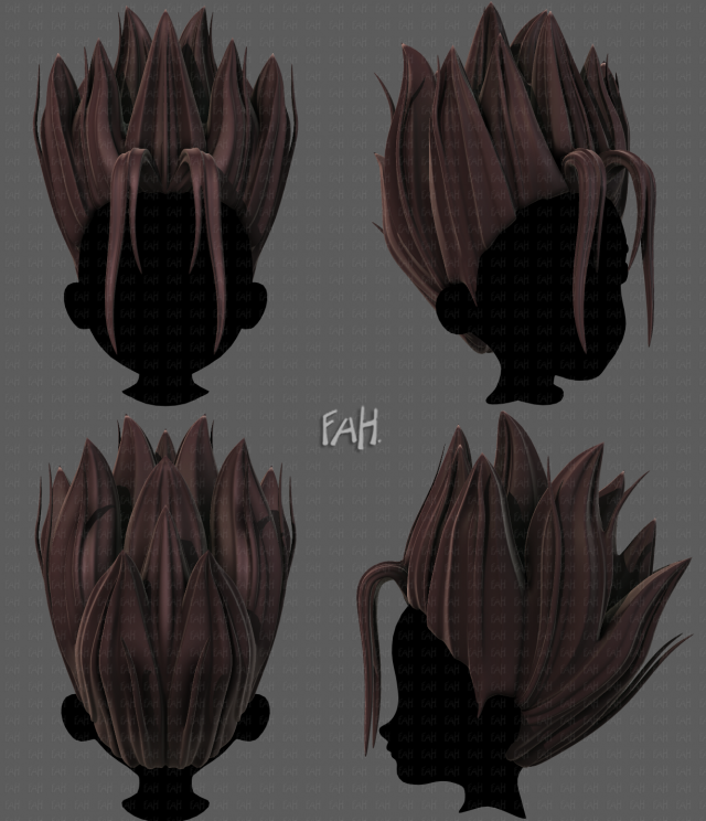 3d hair style for boy v64 3D Model .c4d .max .obj .3ds .fbx .stl .blend