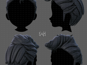 3d hair style for boy v65 Modelo 3D