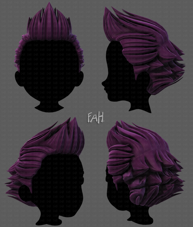 3d hair style for boy v67 Modello 3D .c4d .max .obj .3ds .fbx .stl .blend 