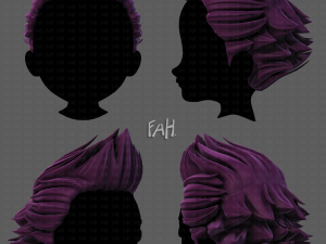 3d hair style for boy v67 3D Model