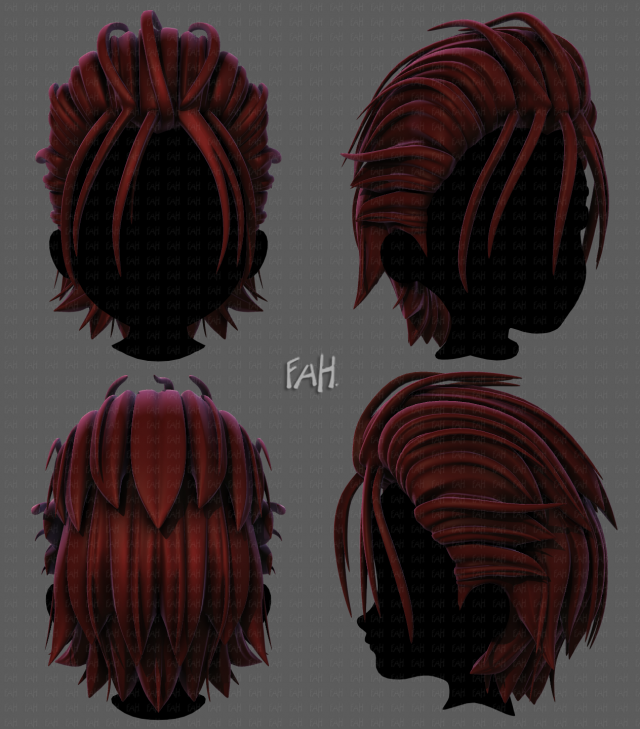 3d hair style for boy v68 Modelo 3D .c4d .max .obj .3ds .fbx .stl .blend 