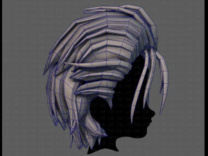 3d hair style for boy v68 3D Model