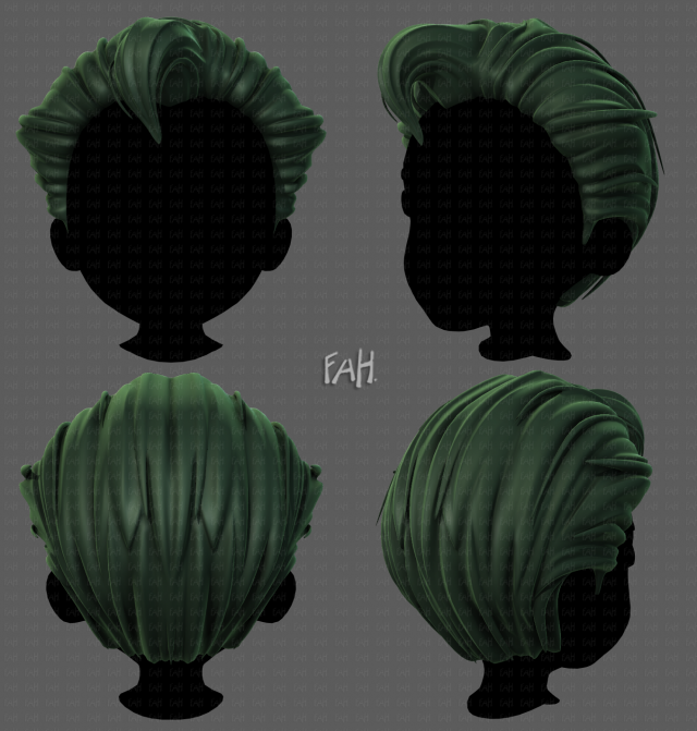 3d hair style for boy v69 3D-Modell .c4d .max .obj .3ds .fbx .stl .blend 