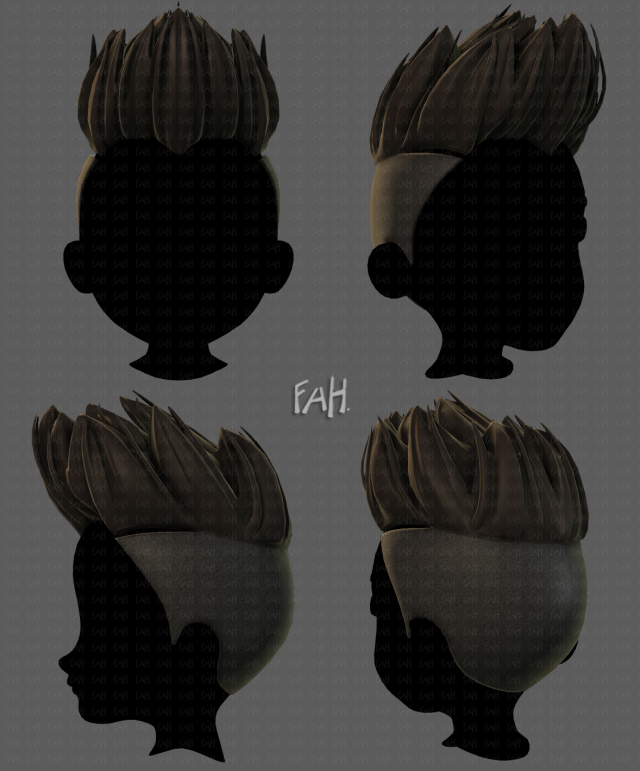 3d hair style for boy v70 3D-Modell .c4d .max .obj .3ds .fbx .stl .blend 