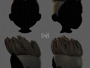 3d hair style for boy v70 3D Model