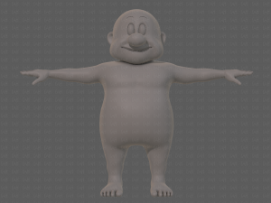 base mesh old man character v09 Modello 3D