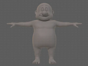 base mesh old man character v09 3D Model