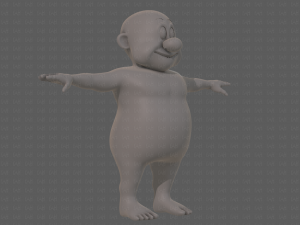 base mesh old man character v09 Modello 3D