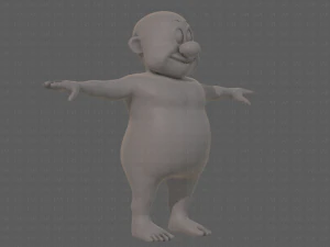 base mesh old man character v09 3D Model