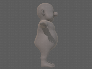 base mesh old man character v09 Modello 3D