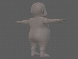 base mesh old man character v09 Modello 3D