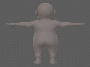 base mesh old man character v09 Modello 3D