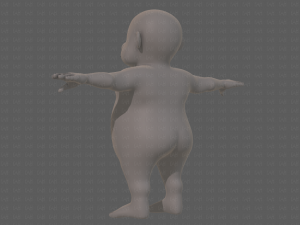 base mesh old man character v09 Modello 3D