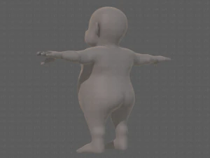 base mesh old man character v09 3D Model